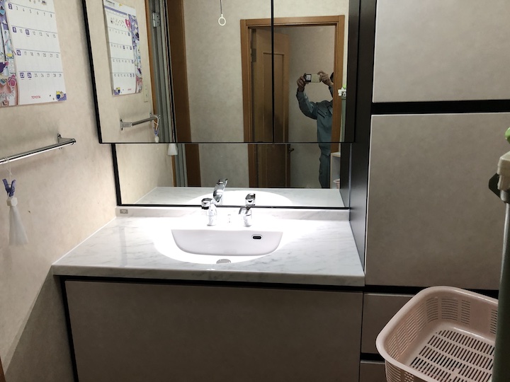 洗面化粧台交換